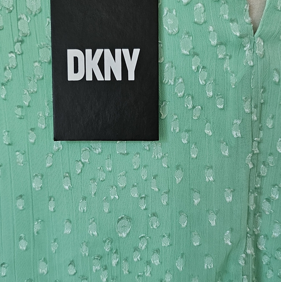 DKNY Women's Pleated Front Cinch Sleeve Flowy Dress Size 16 NWT - Picture 10 of 14